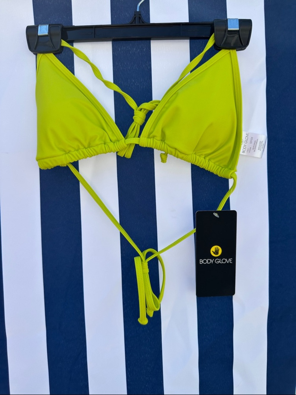Body Glove Neon Lime Triangle Swim Top